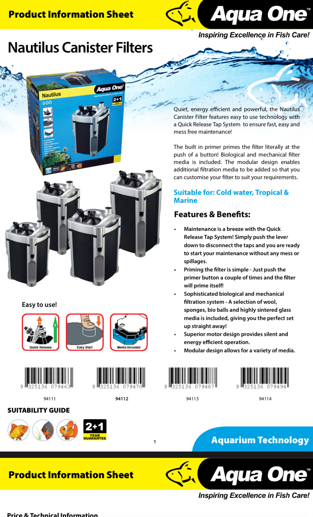 Aqua One Nautilus External canister filters