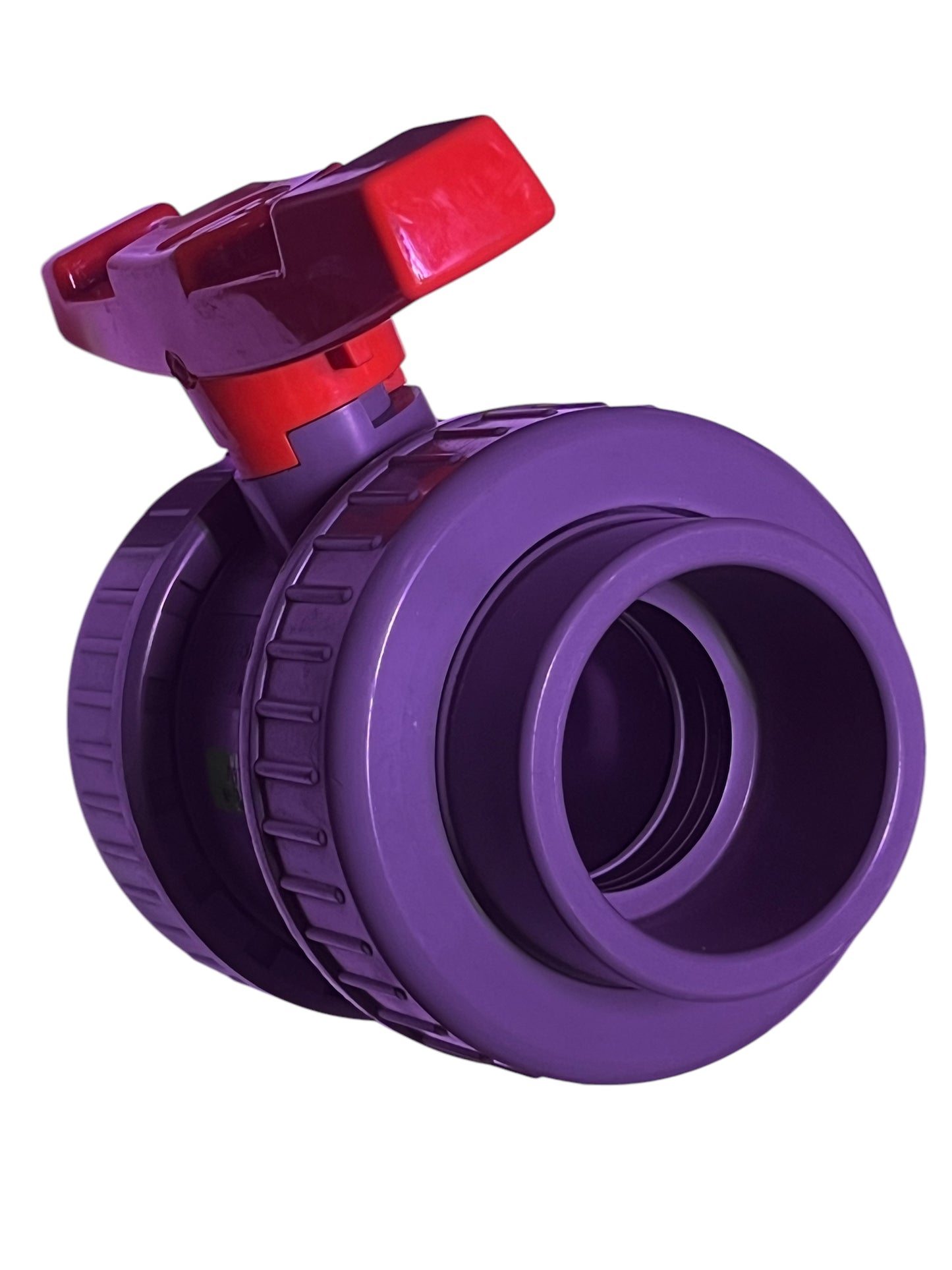 Grey PVC Slip Double Union Ball Valve - 2” slip fitting