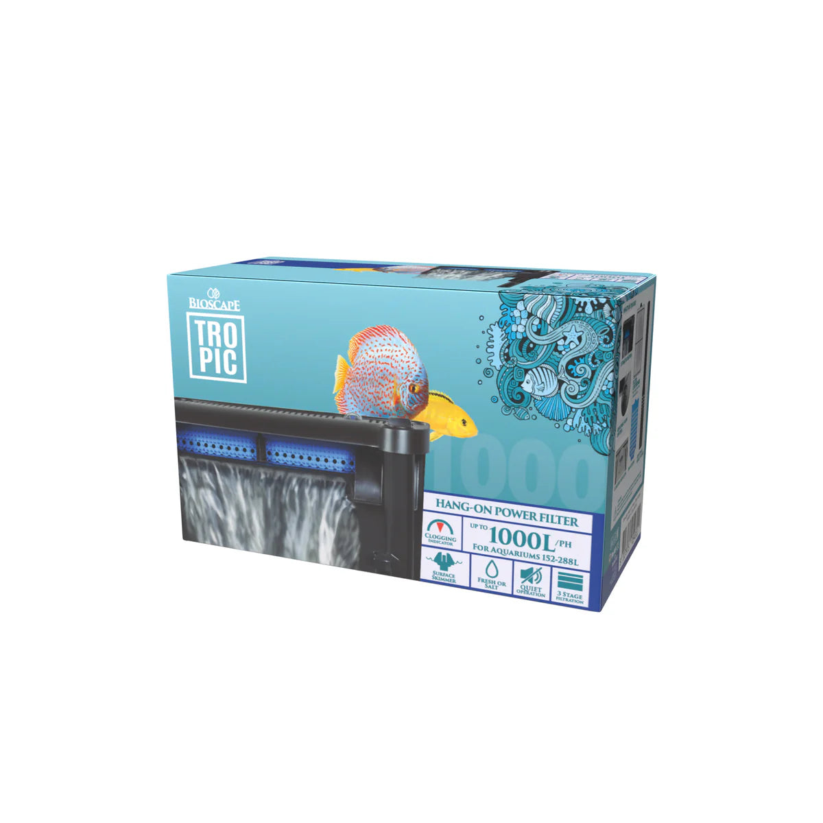 BIOSCAPE HANG ON POWER FILTER X LARGE 1000LPH